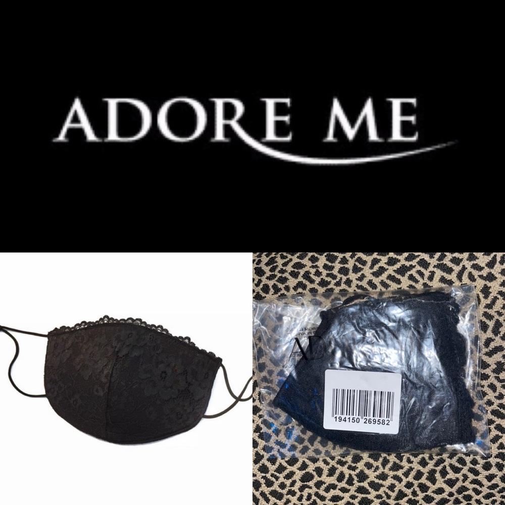 {Adore Me} Fancy Black Lace Face Mask